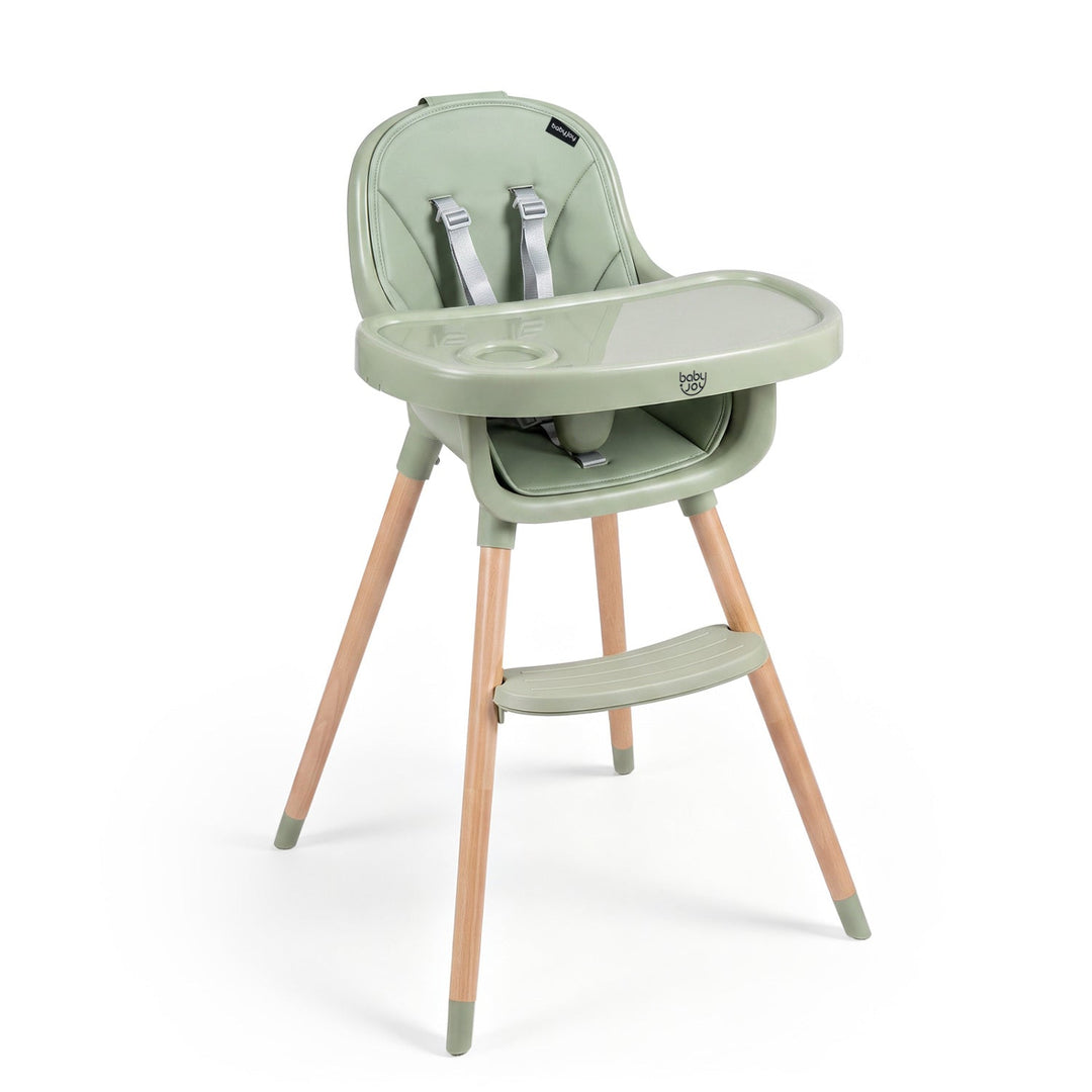 Convertible High Chair with 5-Point Harness - Beige