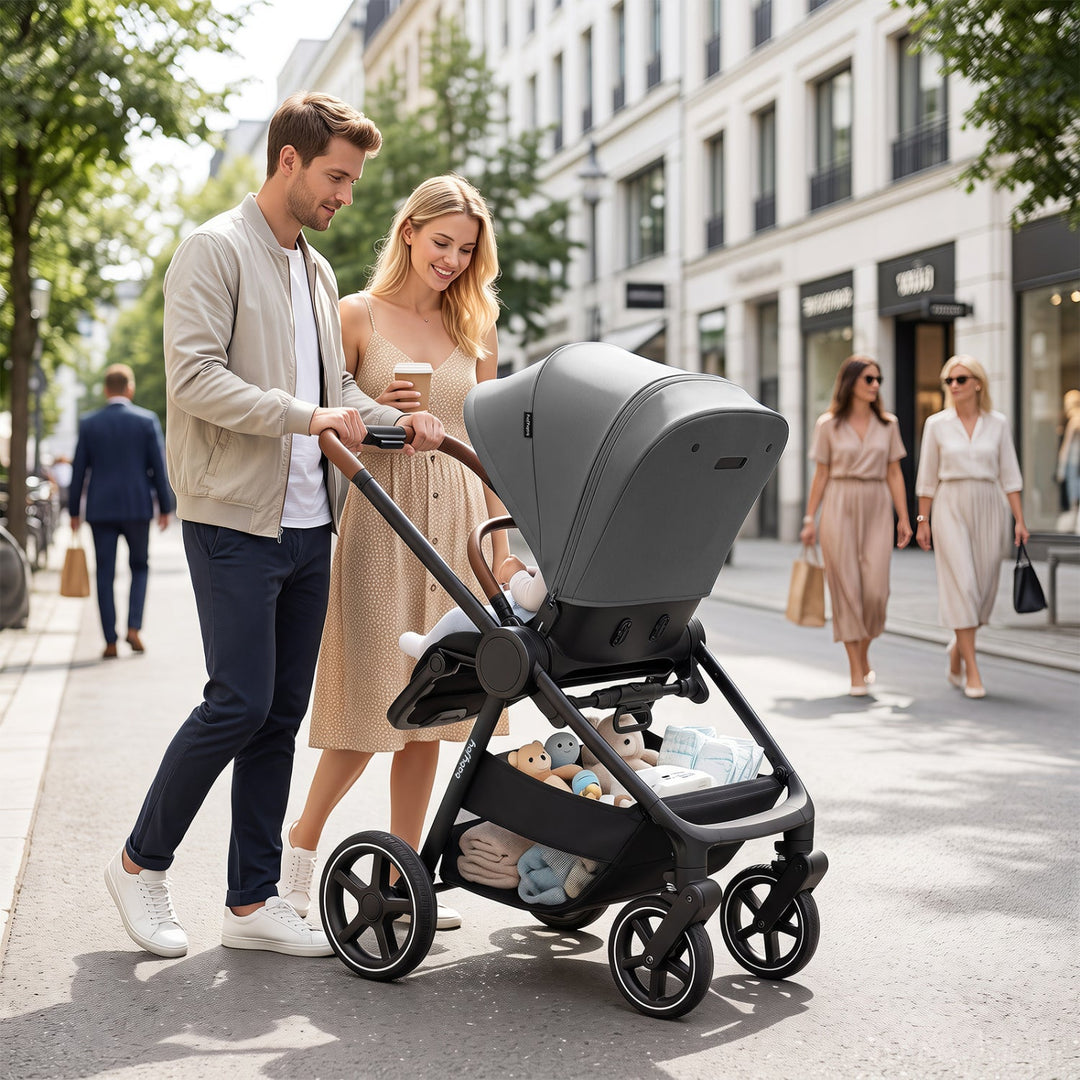 Convertible Baby Stroller with Car Seat Adapters