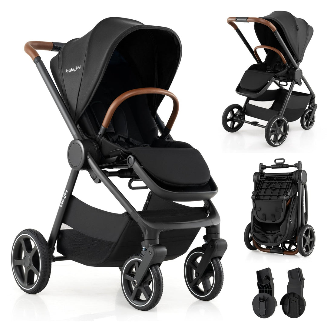 Convertible Baby Stroller with Car Seat Adapters