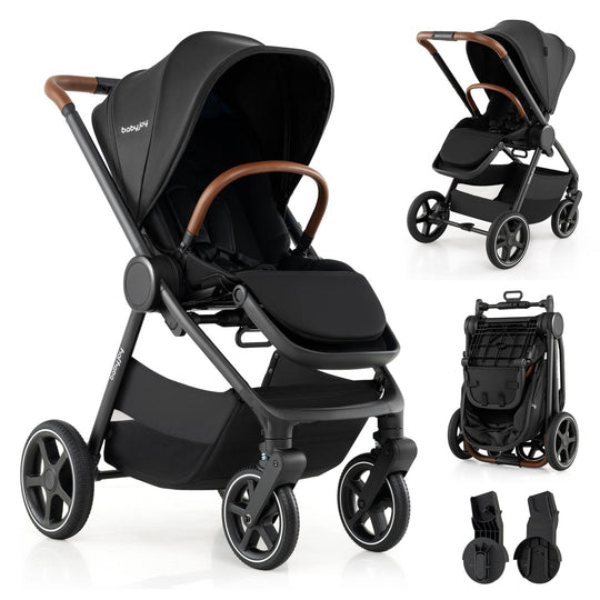 Convertible Baby Stroller with Car Seat Adapters