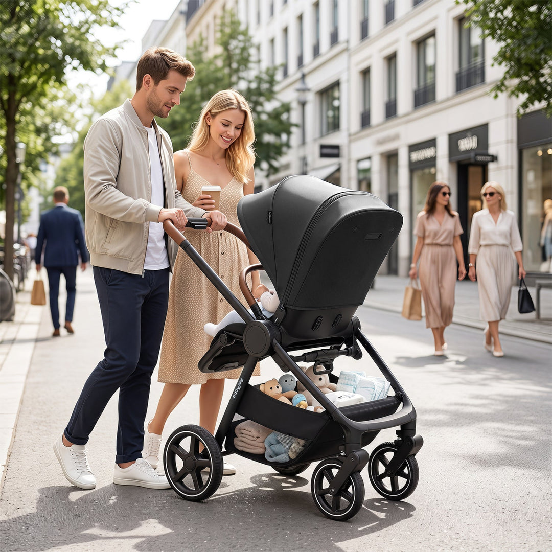 Convertible Baby Stroller with Car Seat Adapters
