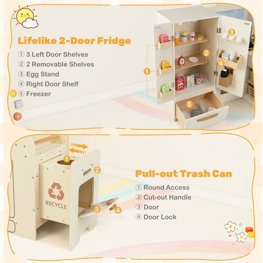 Corner Play Kitchen with Lights and Sounds for Ages 3+