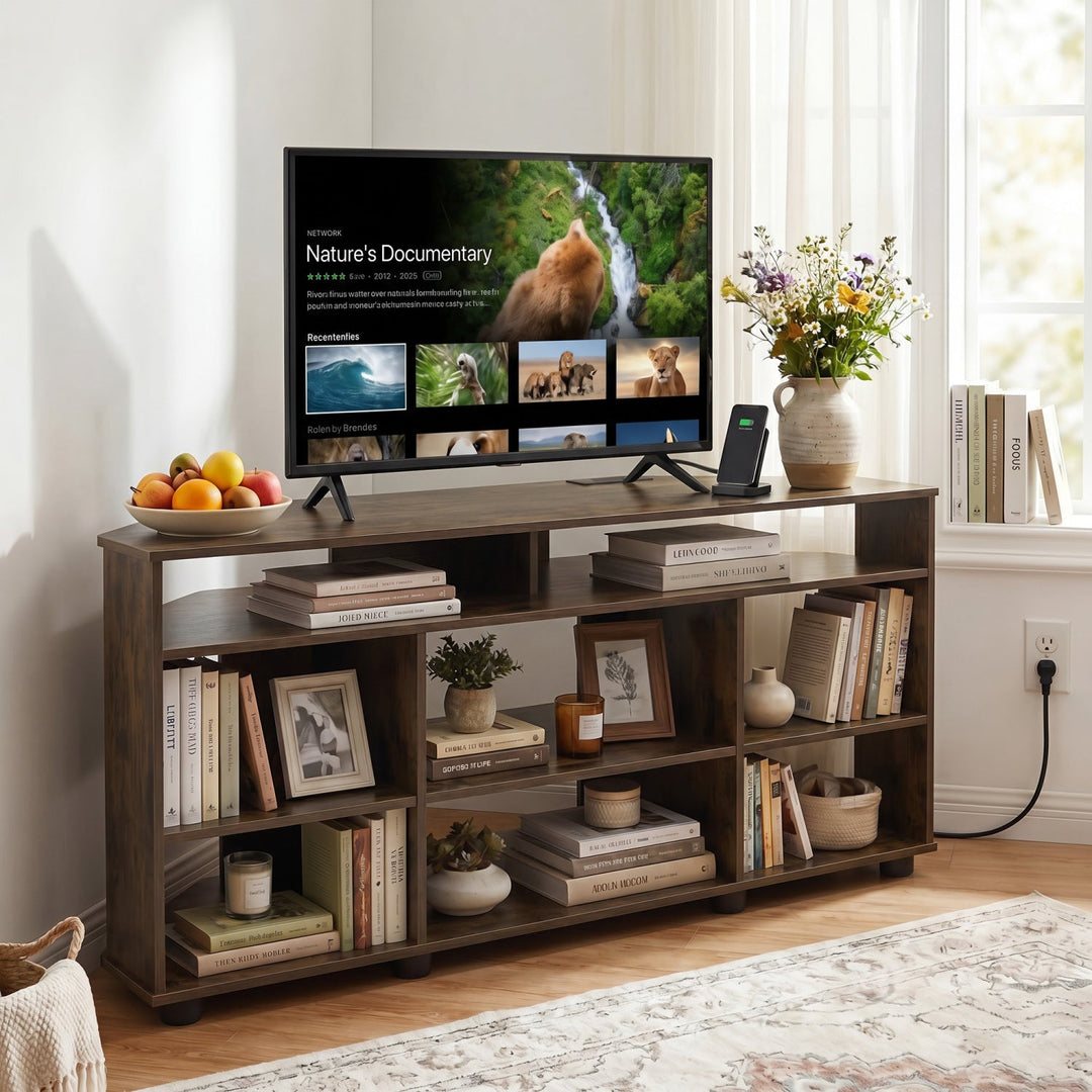 Corner TV Stand for TVs up to 55 Inch with Storage