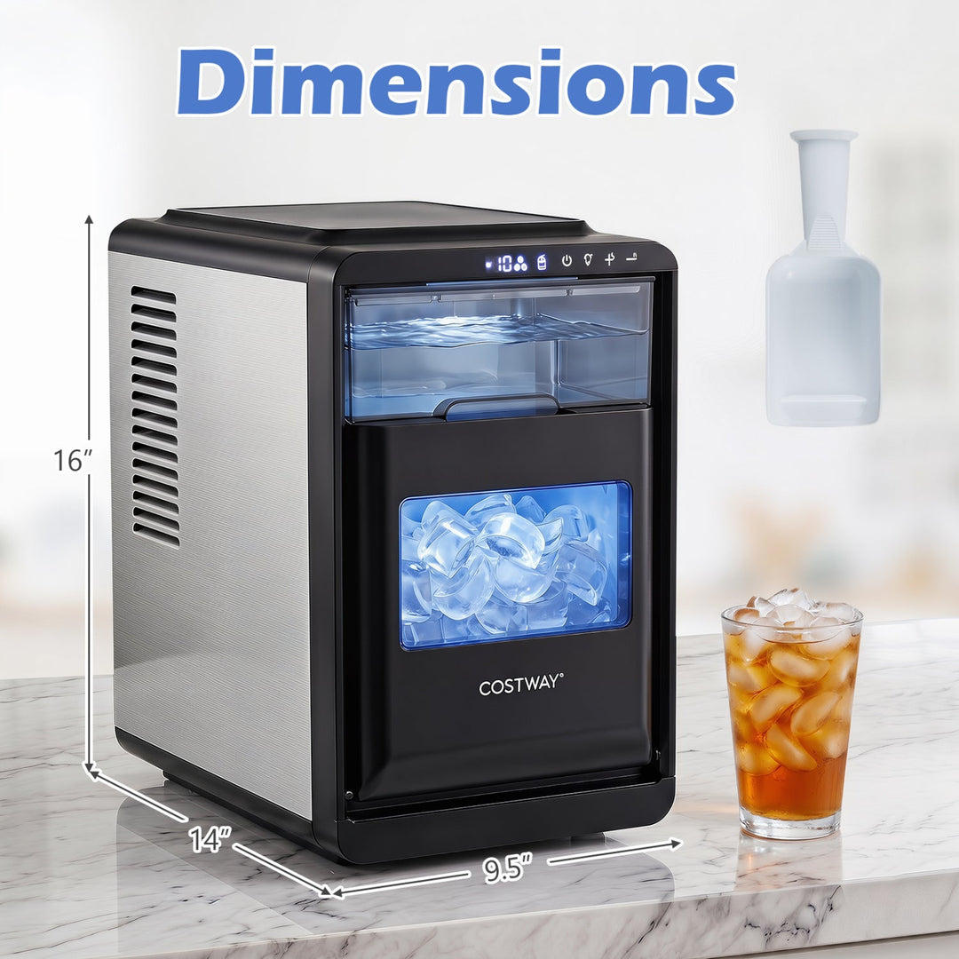 Countertop Ice Maker 26 Lbs/Day with Adjustable Thickness
