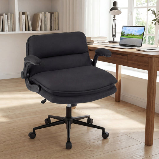 Criss Cross Chair on Wheels with Flip-up Arms Adjustable Height
