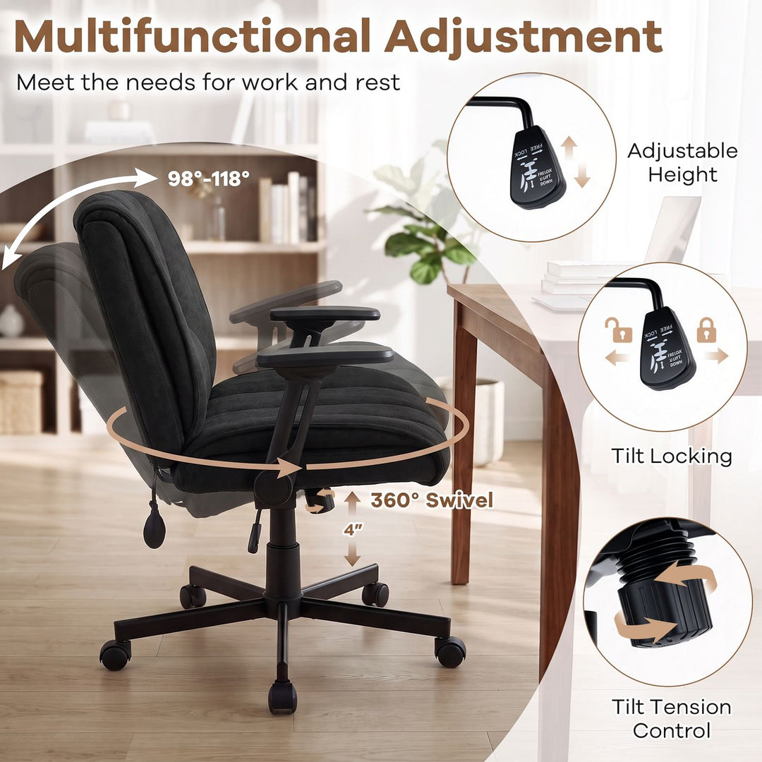 Criss Cross Home Office Chair with Airbag Lumbar Support
