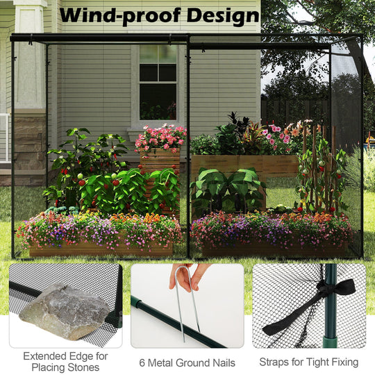 Crop Cages with 6 Ground Nails for Garden Plant