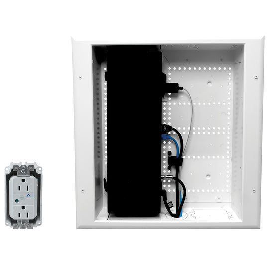 DataComm Recessed TV Media Box with Power Outlet for One Connect Box - view 5