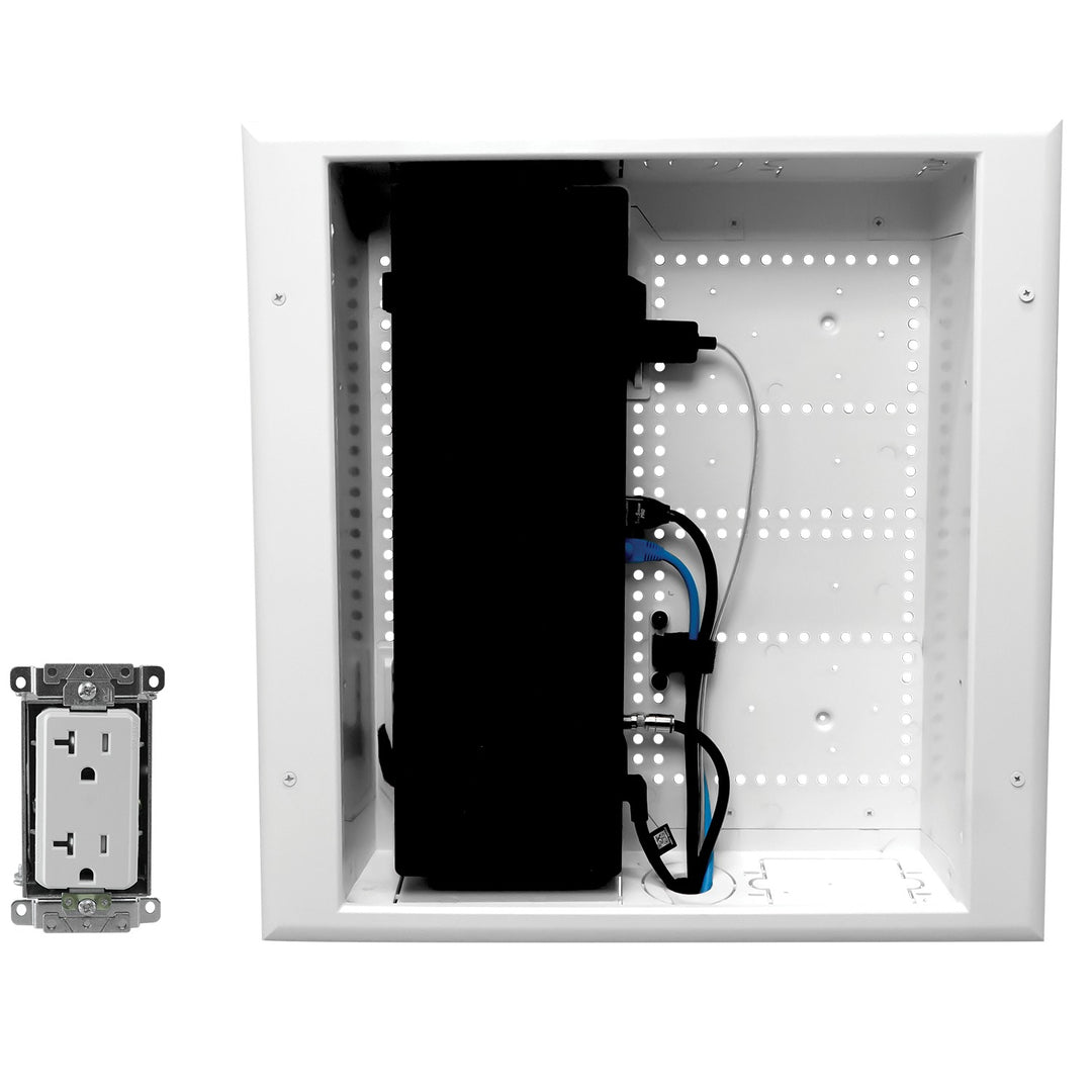 DataComm Recessed TV Media Box with Power Outlet for One Connect Box - view 6