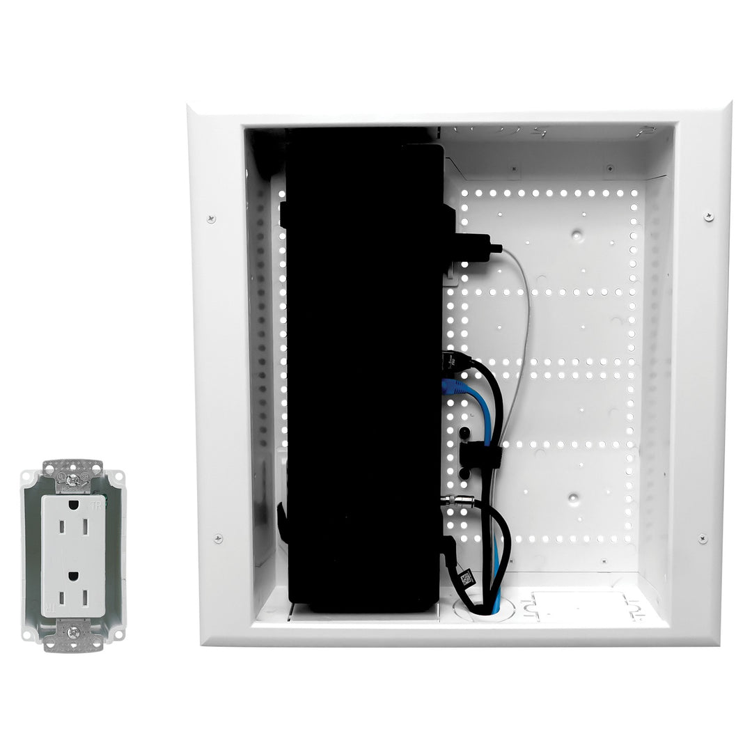 DataComm Recessed TV Media Box with Power Outlet for One Connect Box - view 7