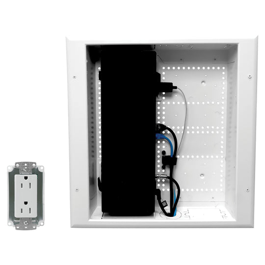 DataComm Recessed TV Media Box with Power Outlet for One Connect Box - view 7