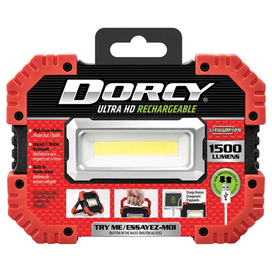 Dorcy Ultra HD 1,500-Lumen USB Rechargeable LED Work Light with Power Bank - view 4