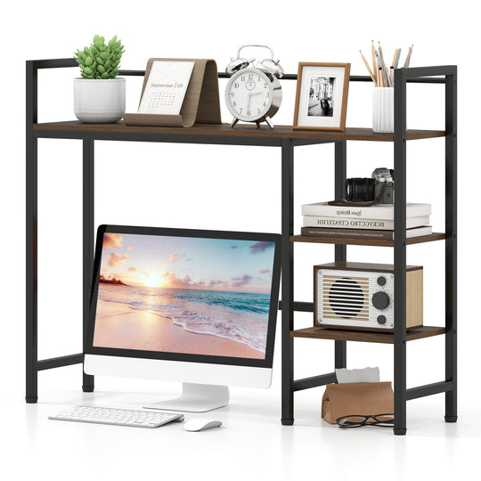 Desktop Bookshelf 38.5" with Storage Display Rack