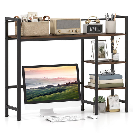 Desktop Bookshelf 38.5" with Storage Display Rack