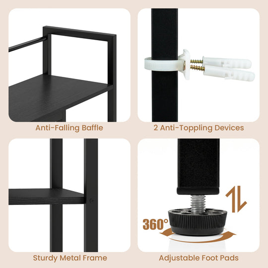 Desktop Bookshelf 38.5" with Storage Display Rack