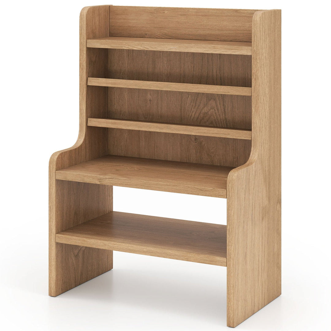 Desktop Organizer 6-Tier Mini Storage Rack with 2 Removable Shelves