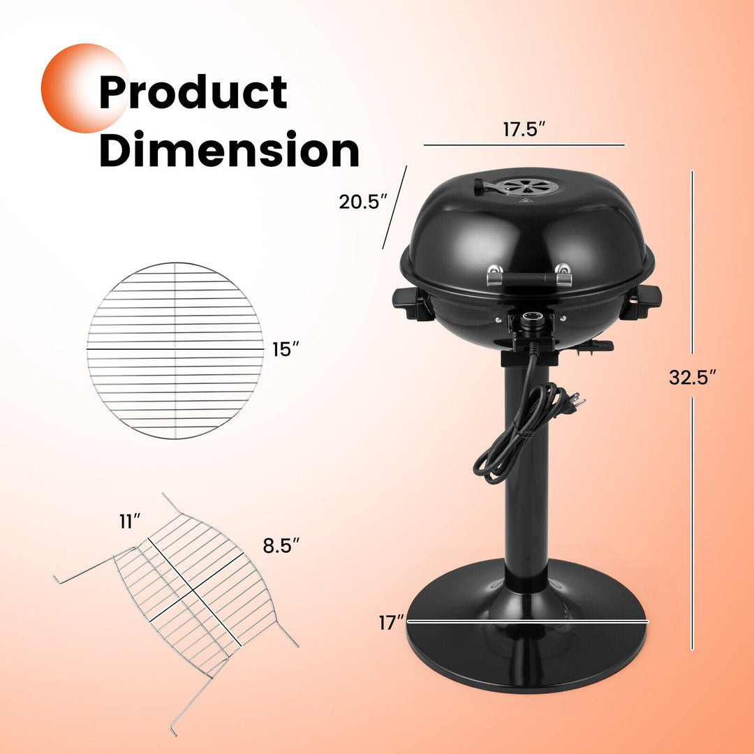 1600W Electric BBQ Grill with Removable Non