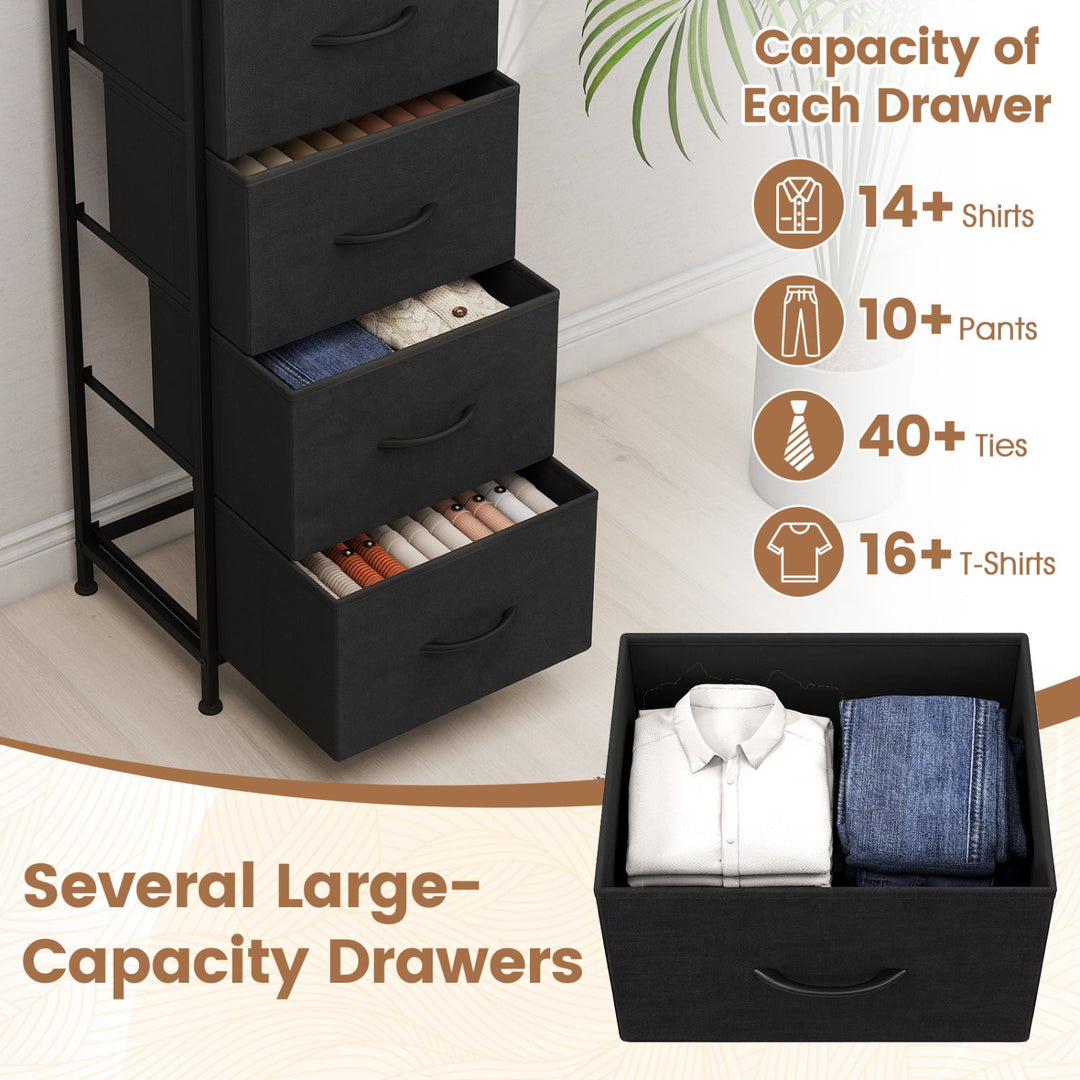 4-Drawer Fabric Dresser with Metal Frame