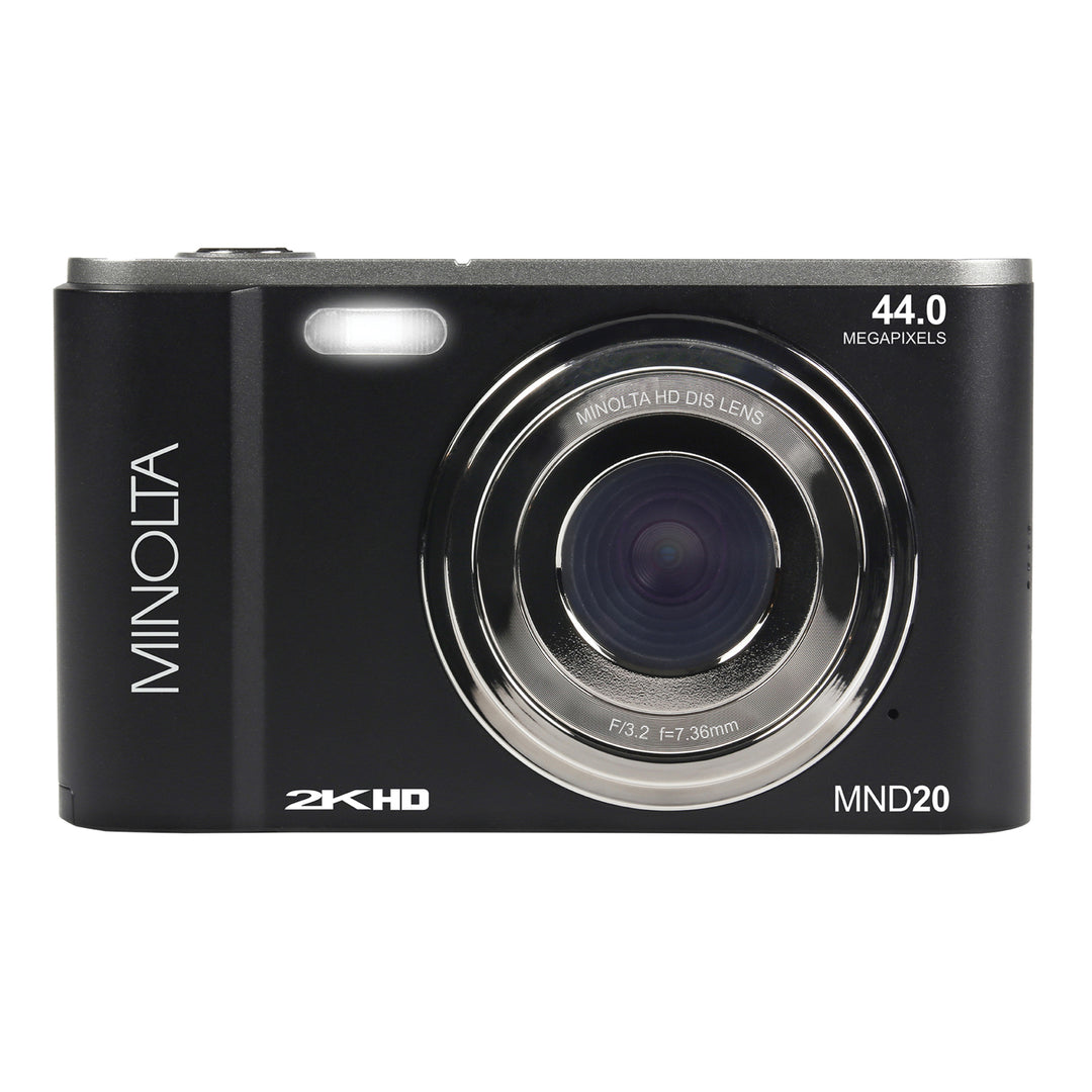 Minolta 44 MP Digital Camera with 2.7K Quad HD Video & 16x Digital Zoom - Black