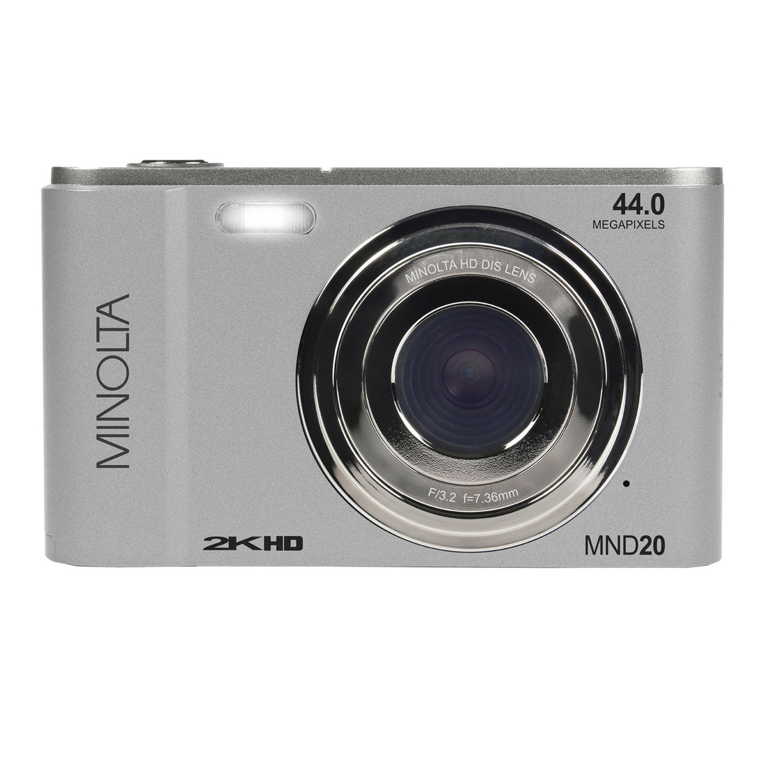 Minolta 44 MP Digital Camera with 2.7K Quad HD Video & 16x Digital Zoom - Silver