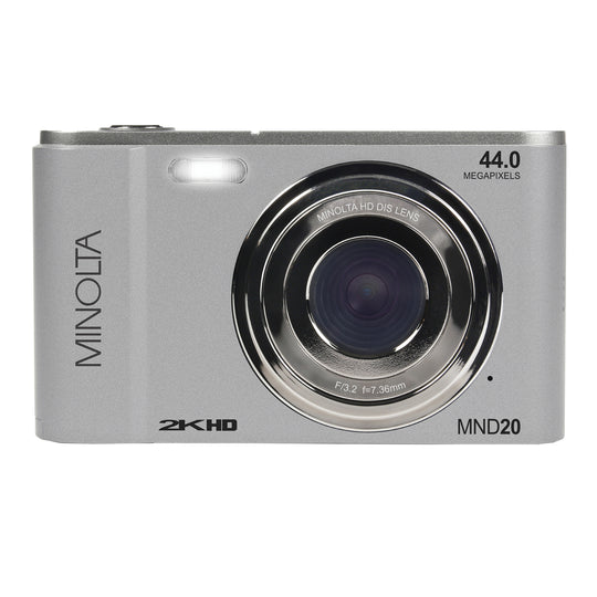 Minolta 44 MP Digital Camera with 2.7K Quad HD Video & 16x Digital Zoom - Silver