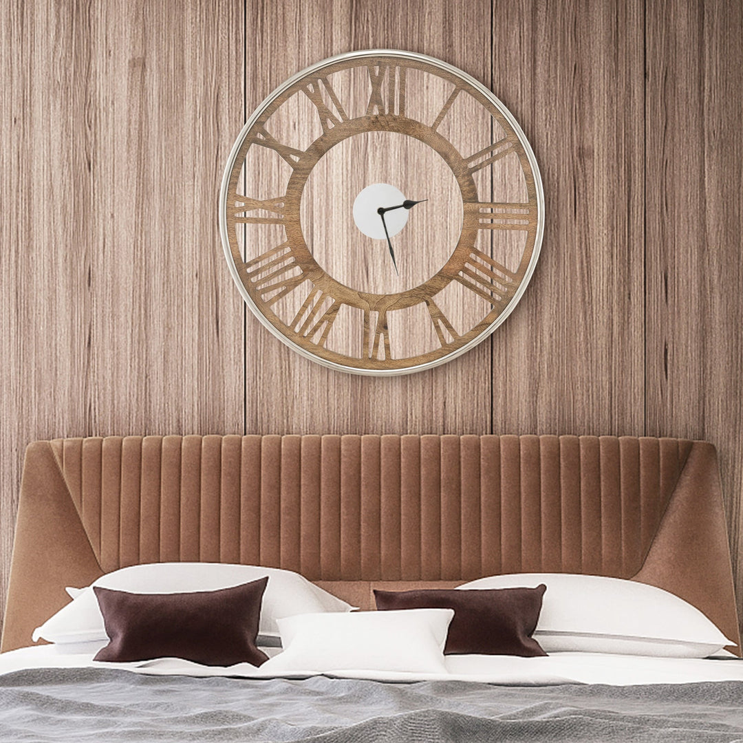 16-20 Inch Silent Wall Clock with Roman Numerals