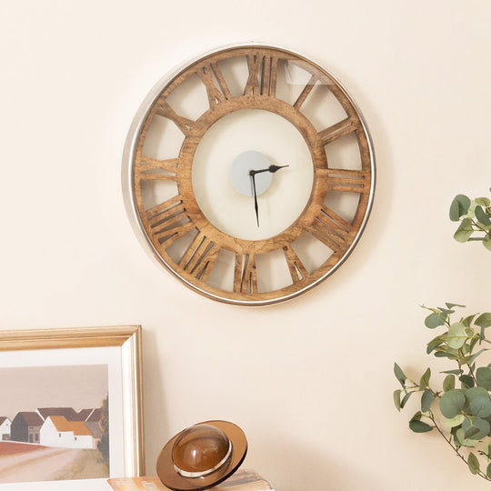 16-20 Inch Silent Wall Clock with Roman Numerals
