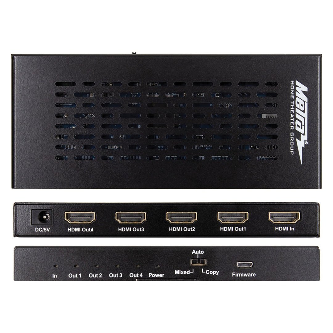 Ethereal 1x4 4K HDMI 2.0 Scaling Splitter with HDR & EDID Management, 18 Gbps - view 2
