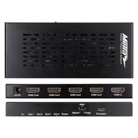 Ethereal 1x4 4K HDMI 2.0 Scaling Splitter with HDR & EDID Management, 18 Gbps - view 2