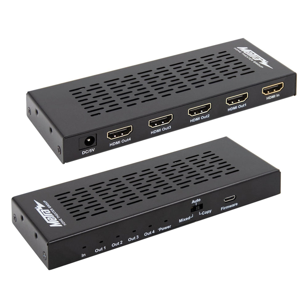 Ethereal 1x4 4K HDMI 2.0 Scaling Splitter with HDR & EDID Management, 18 Gbps - view 3