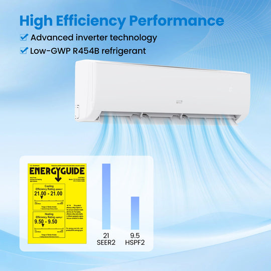 18000 BTU Mini Split Air Conditioner & Heater with WiFi