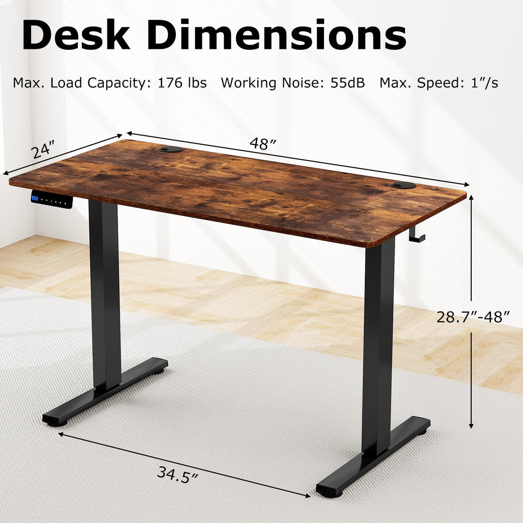 Electric Standing Desk with Memory Presets & Cable Management