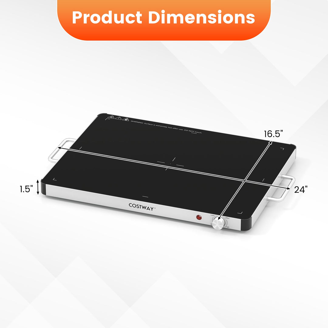 Electric Warming Food Warmer with Adjustable Temperature Control and Overheat Protection