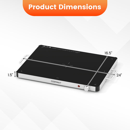 Electric Warming Food Warmer with Adjustable Temperature Control and Overheat Protection