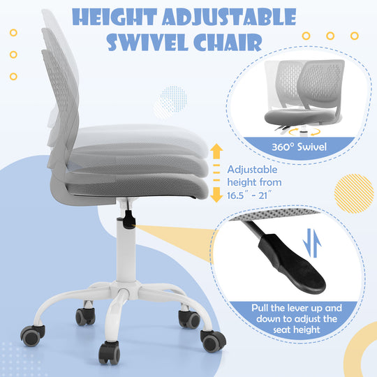 Ergonomic Children Study Chair with Adjustable Height-Gray
