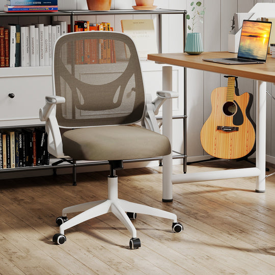 Ergonomic Computer Desk Chair with Lumbar Support and Flip-up Arms