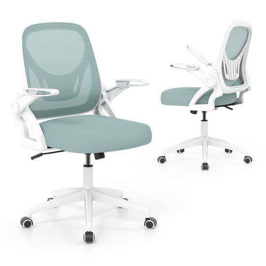 Ergonomic Computer Desk Chair with Lumbar Support and Flip-up Arms