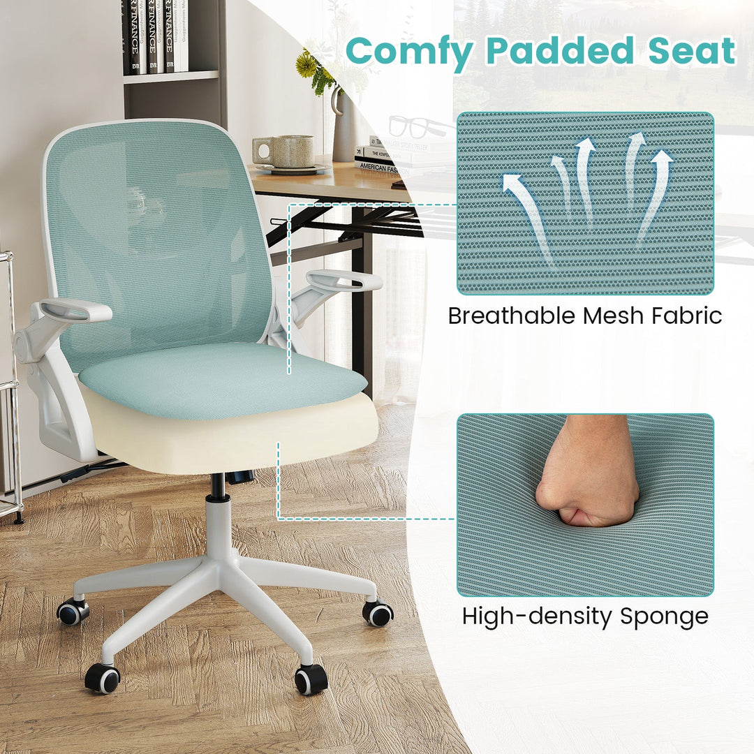 Ergonomic Computer Desk Chair with Lumbar Support and Flip-up Arms