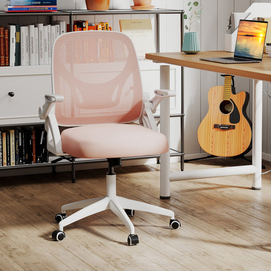 Ergonomic Computer Desk Chair with Lumbar Support and Flip-up Arms