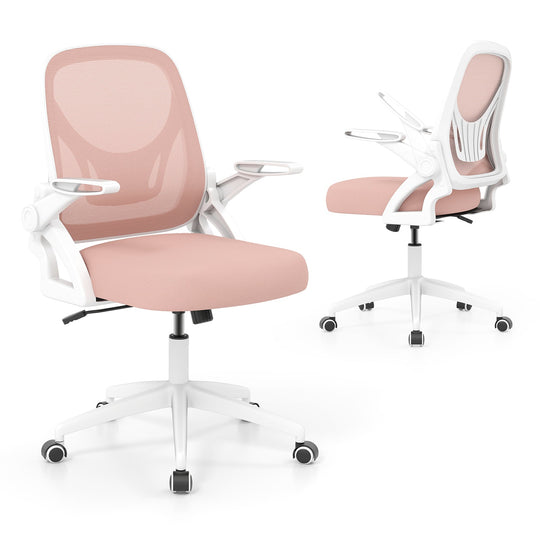 Ergonomic Computer Desk Chair with Lumbar Support and Flip-up Arms