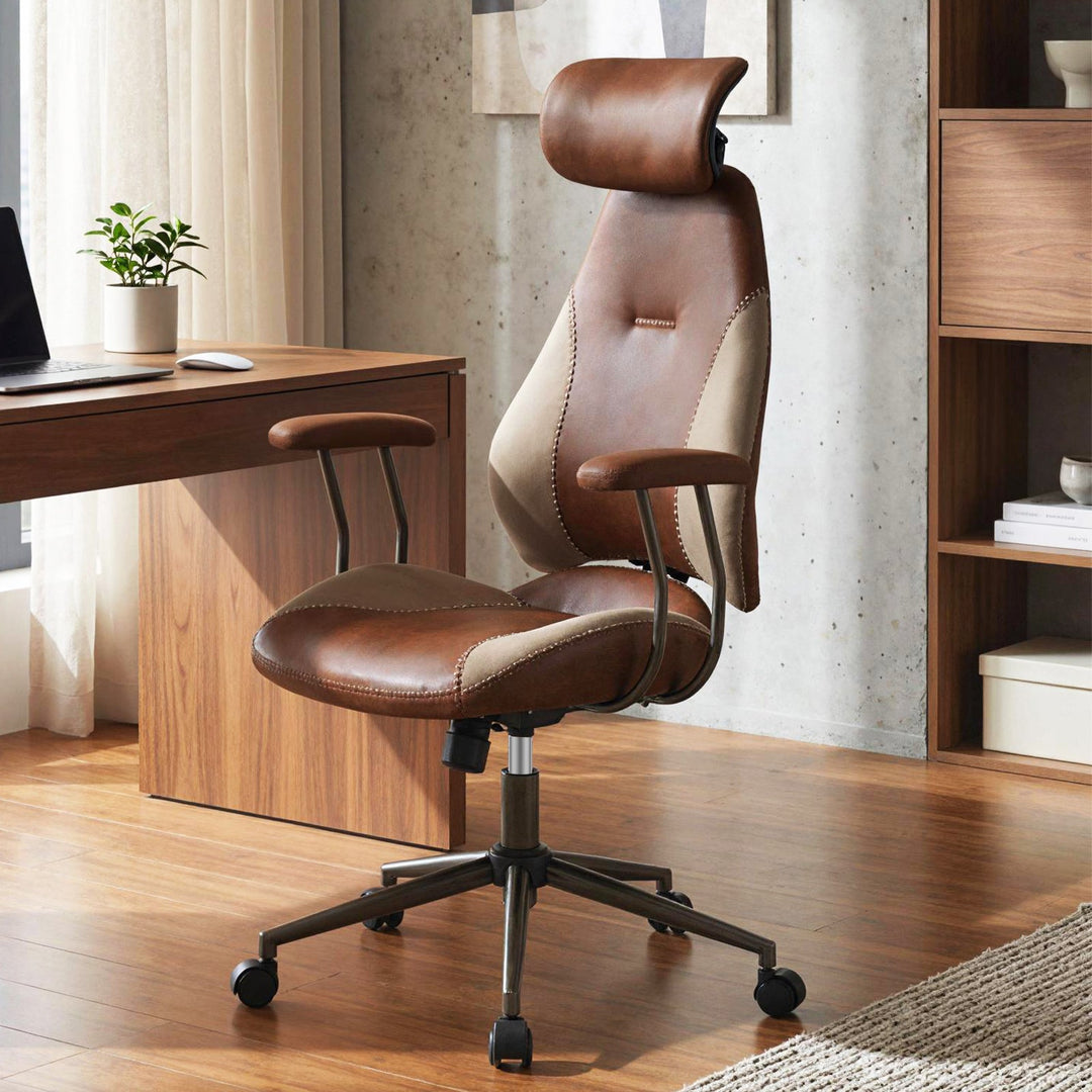 Ergonomic Office Chair Computer Desk Chair with 2D Headrest and Rocking Backrest