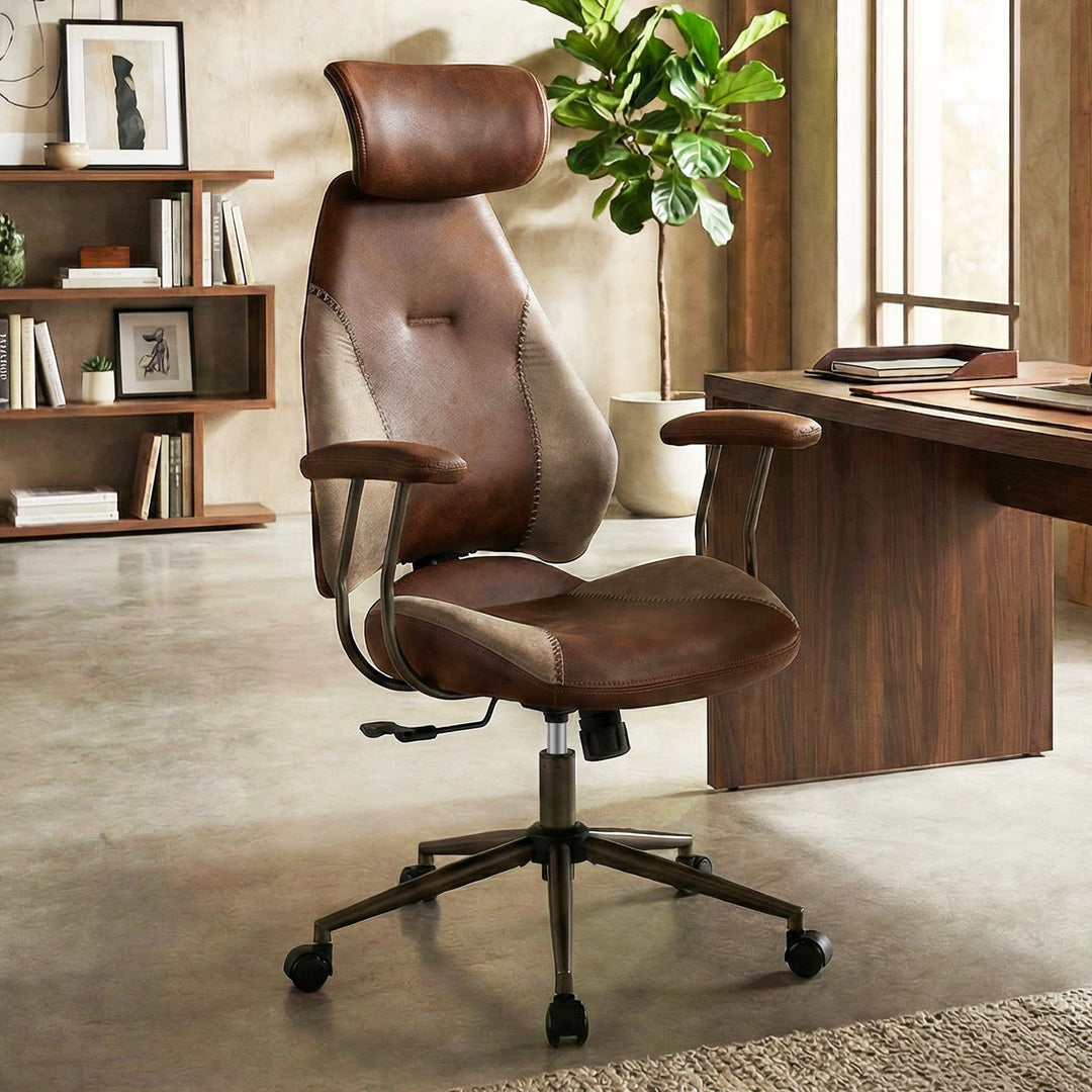 Ergonomic Office Chair Computer Desk Chair with 2D Headrest and Rocking Backrest