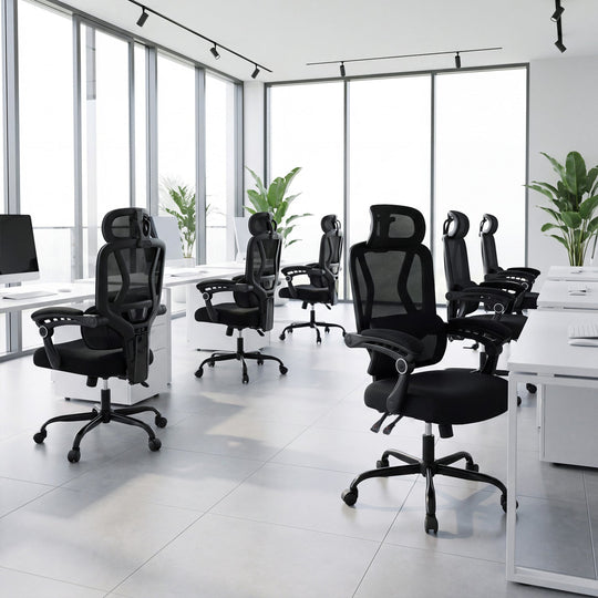 Ergonomic Mesh Office Chair with Lumbar Support & Headrest