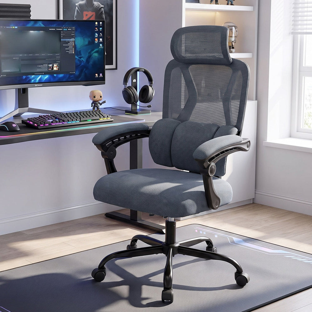 Ergonomic Mesh Office Chair with Lumbar Support & Headrest
