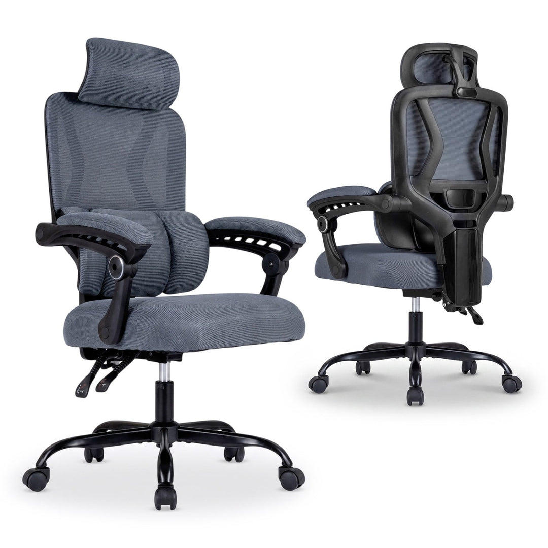 Ergonomic Mesh Office Chair with Lumbar Support & Headrest