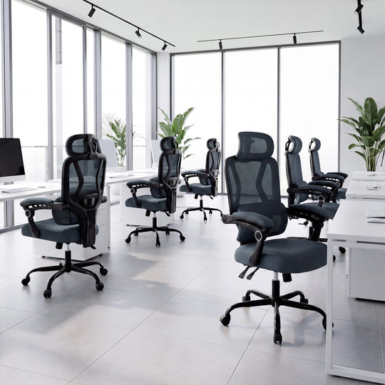Ergonomic Mesh Office Chair with Lumbar Support & Headrest