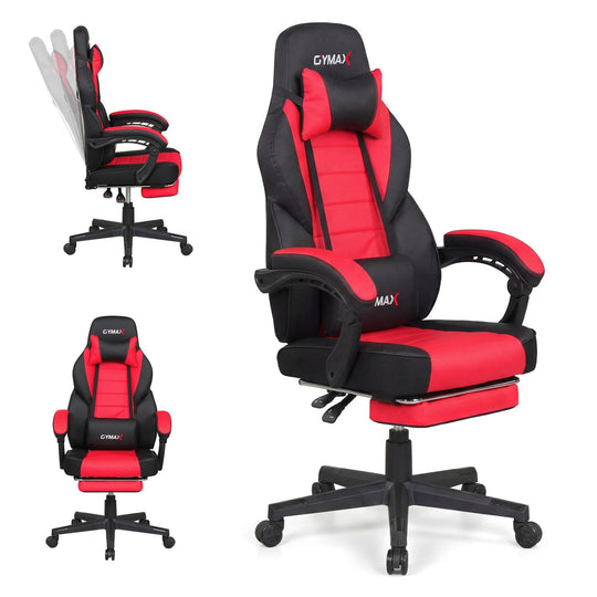 Ergonomic Video Game Chair with Headrest and Reclining Backrest
