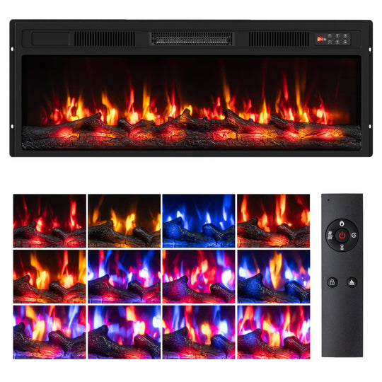 Electric Fireplace Insert 23" with Remote Control 750/1500W