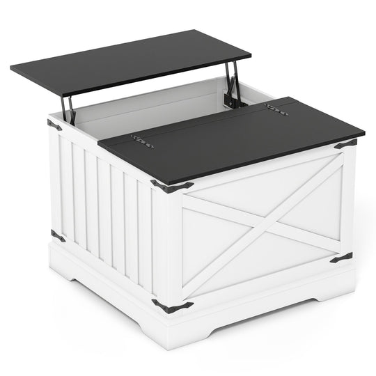 Farmhouse Lift Top Coffee Table with Hidden Storage Compartment