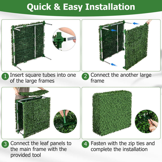 Faux Greenery Room Divider Decorative Privacy Screen Fence Hedge Wall